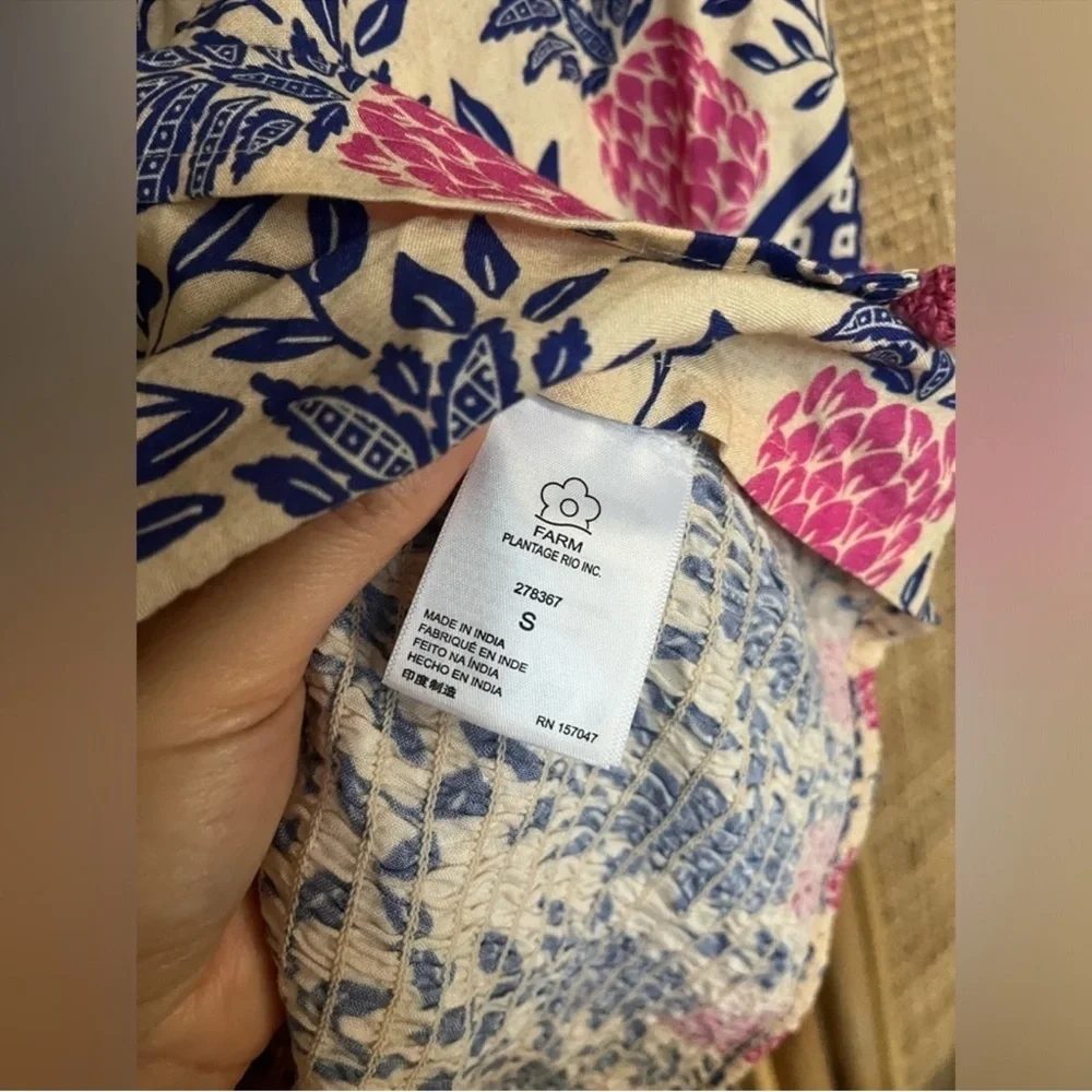 FARM Rio Off The Shoulder Crop Ruffle Blouse - Picture 6 of 11